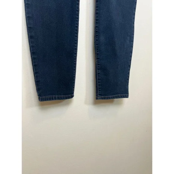 LEI Womens XL Dark Wash Skinny Pull On Jeggings Drawstring Elastic Waist Denim - Picture 5 of 13